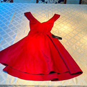 Lulu Brand New with tags Going Steady backless Skater Dress color Wine (Red) XS
